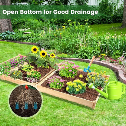 COSTWAY 3-Tier Raised Garden Bed, Wooden Elevated Planter Box for Vegetables Flowers Herbs Fruits, Outdoor Growing Planter Box Stand for Garden, Backyard, Patio, Balcony