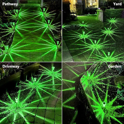 Halloween Solar Lights Outdoor 10 Pack Solar Pathway Lights Green Halloween Decorations Waterproof Yard Lighting for Outside Driveway Garden Walkway Path Landscape Lawn