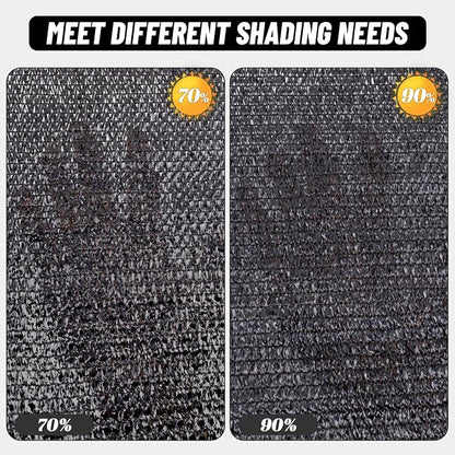 Cool Area 90% Sun Shade Cloth Mesh Tarp with Grommets for Plant Cover 8x16ft Patio Canopy Garden Pergola Greenhouse Car Barn Kennel Black