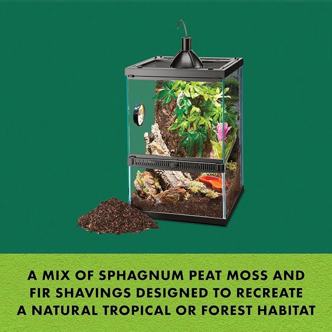 Zilla Pet Reptile Terrarium Substrate Bedding, Jungle Mix, for Frogs, Rainforest Geckos, Toads and Snakes, 24 Quart, 2 Pack