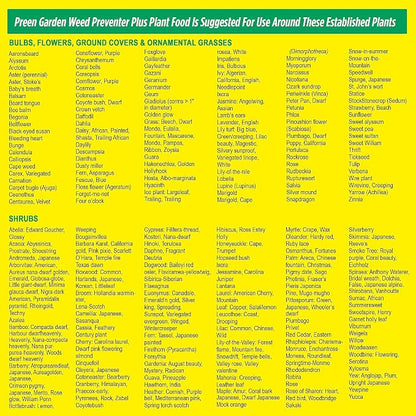 Preen Garden Weed Preventer Plus Plant Food 31.3 lb Bag, Covers 5,000 sq ft | Granular All Purpose Fertilizer with Pre Emergent Weed Control for Gardens – Prevents Weeds and Feeds Plants