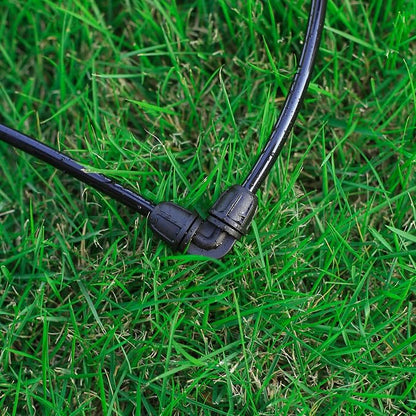 1/4 inch Drip Irrigation Fittings, Lock Barbed Elbow for ¼ in. tubing; Tubing Outside Diameter (OD) is 0.250 in., Internal Diameter (ID) is 0.170. in.(20Pcs/Pack)(Black-Elbow)