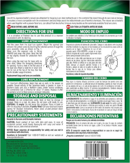 Spectracide Bag-A-Bug Japanese Beetle Trap, Replacement Lure, 1 Count, Pack of 12
