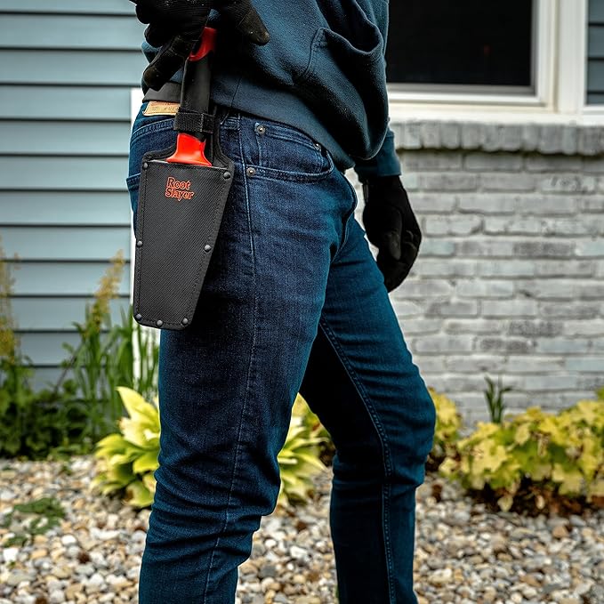Root Slayer 17011 Garden Trowel with Holster, Red