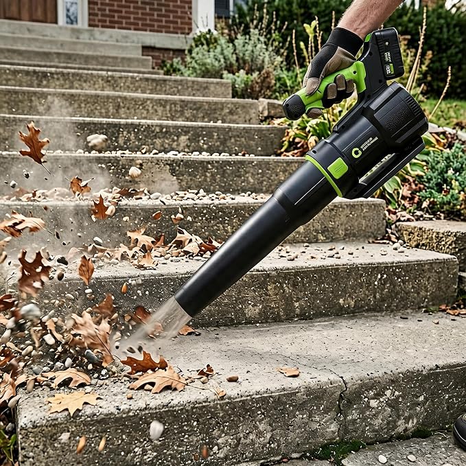 GarveeTech Electric Leaf Blower, 650CFM & 200MPH | Cordless Leaf Blower with 4.0Ah Battery, Lightweight Battery Blowers for Lawn, Patio, Yard, Garden, Outdoor