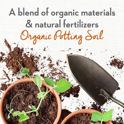 Whitney Farms Organic Potting Soil - Natural Indoor and Outdoor Container Mix, Organic Potting Soil for Vegetables, Herbs and Flowers, Feeds Plants up to 2 Months, 16 qt.