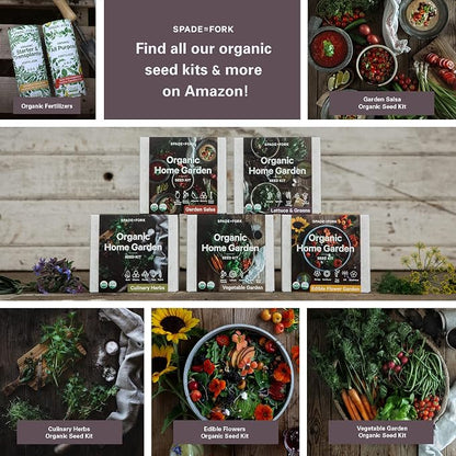 Organic Indoor Lettuce & Greens Garden Starter Kit - Certified USDA Organic Non GMO - Includes Spinach, Kale, Red Romaine, Loose Leaf Lettuce Seeds for Planting, Potting Soil, Peat Pots