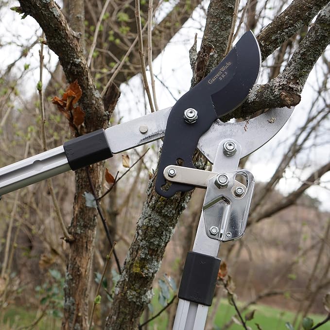 Tree Trimmer Loppers - Double Ratcheting Bypass Pruners - Extendable 26" - 40" Long Handles - Loppers for Tree Trimming Heavy Duty by Kings County Tools