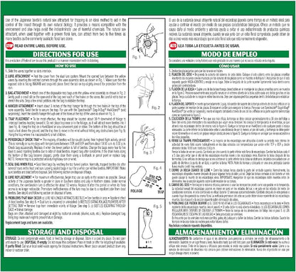 Spectracide Bag-A-Bug Japanese Beetle Trap, Dual Lure System 12 count