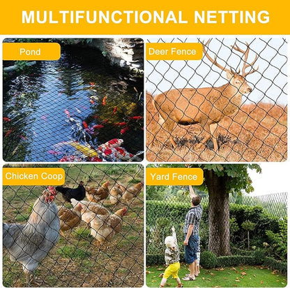 BSTPCOO Bird Nets 25'x100' with 1" Mesh Nylon Poultry Netting Heavy Duty Aviary Net Chicken Coop Netting, Garden Netting Deer Fence for Fruit Tree Trellis Net