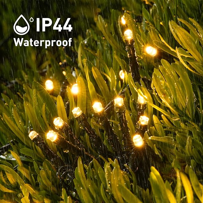 JMEXSUSS 2 Pack Solar String Lights Outdoor, Total 400LED 151FT, Warm White | Christmas Lights Outdoor Waterproof, 8 Modes Solar Powered String Lights for Outside Patio Yard Tree Christmas Decorations