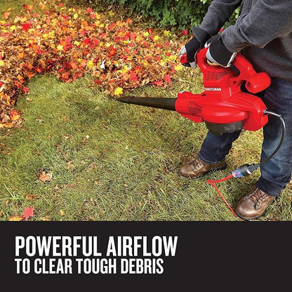 CRAFTSMAN Leaf Blower, Leaf Vacuum and Mulcher, 3-in-1 Backpack Blower, Up to 230 MPH, 12 Amp, Corded Electric (CMEBL700)