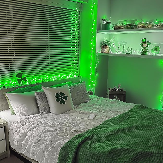 JMEXSUSS Green Christmas Lights Indoor Plug in,150 LED Connectable String Lights Outdoor, 59ft 8 Modes Green Christmas String Light for Bedroom Room Home Party Christmas Tree Decor