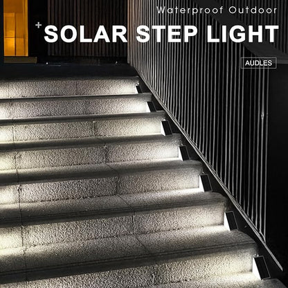 AUDLES Solar Step Lights - Waterproof Outdoor Decor, IP67 Solar Lights for Yard, Patio, Garden, Walkways, Front Door, Pathway, Driveway (12)