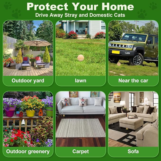 Cat and Dog Deterrent Outdoor, 24 Pcs Natural Cat Repellent Outdoor, Peppermint Oil Cat Deterrent Outdoor & Indoor, Keep Cats Out of Yard Permanently, Keep Cats Off Lawn Garden Furniture Flower