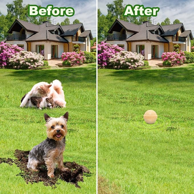 Cat and Dog Deterrent Outdoor, 24 Pcs Natural Cat Repellent Outdoor, Peppermint Oil Cat Deterrent Outdoor & Indoor, Keep Cats Out of Yard Permanently, Keep Cats Off Lawn Garden Furniture Flower