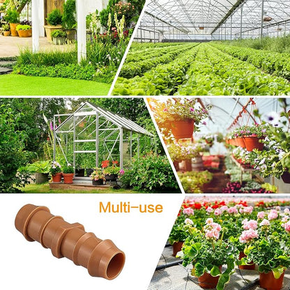 20 Pieces Drip Irrigation Fittings Coupling Connectors for 1/2" Tubing, Drip Barbed Couplers for 1/2 Inch Irrigation Tubing (0.600" ID), Drip Line Couplings for Drip Sprinkler Garden Systems