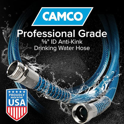 Camco TastePURE 4-Foot Premium Camper/RV Drinking Water Hose-Features a Heavy-Duty No-Kink Design with Strain Relief Ends&5/8-Inch Inside Diameter-NSF Drinking Water Safe Certified (22813) (Pack of 3)