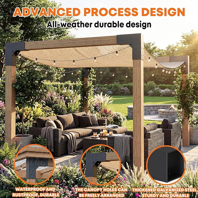 4 Pcs Pergola DIY Bracket Kits, 2-Way L Shaped Corner Brackets for 4" x 4"(Actual:3.5" x 3.5") Indoor and Outdoor Wood Post Structures, DIY 90° Right Corner Brackets, for Gazebos, Patios, Porchs