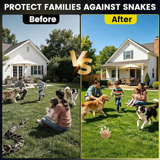 Natural Snake Repellent, 24 Pack Natural Peppermint Oil Snake Repellent for Yard Garden Attic Orchard Indoor Outdoor Patio Porch, Pet and Family Safe, Ready to Use, Brown