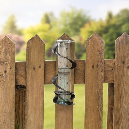 La Crosse 704-56357-INT Helix Spiral Metal Rain Gauge