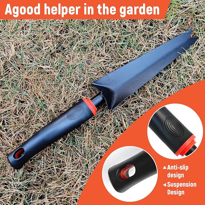 Hand Weed Puller Tool, Carbon Steel Forked Head Weeder Puller for Courtyards and Gardens