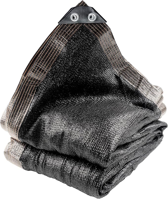Shade Cloth, 30FT X 50FT 90% Black Outdoor Woven Sun Shade with Grommets, Durable Breathable Netting Shading Antifreezing for Patio, Garden, DIY Home, Plants Cover, Greenhouse, Dog Kennel