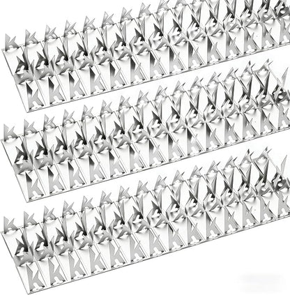 60 Pack Stainless Steel Squirrel Spikes for Bird Feeder, 60 FT Squirrel Spikes for Bird Feeder Pole, Keep Squirrels, Raccoon Away, for Wall Fence Garden Roof Yard, Easy to Install