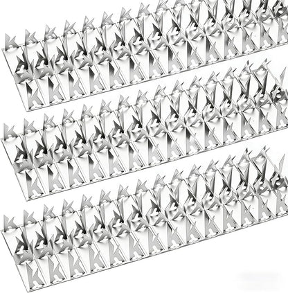 10 Pack Stainless Steel Squirrel Spikes for Bird Feeder, 10 FT Squirrel Spikes for Bird Feeder Pole, Keep Squirrels, Raccoon Away, for Wall Fence Garden Roof Yard, Easy to Install