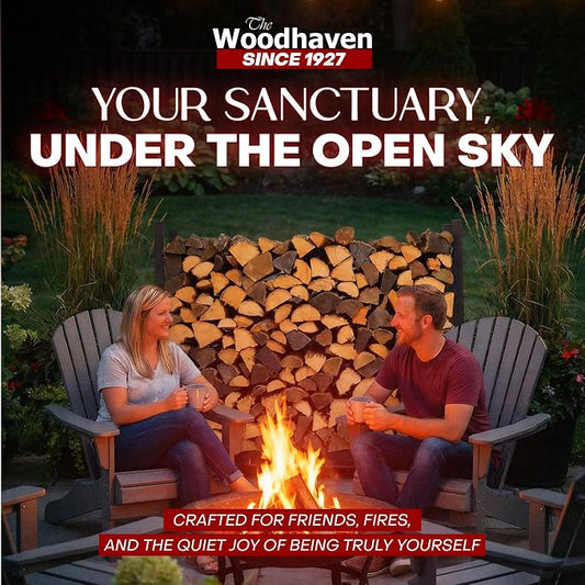 Woodhaven 5-Foot Firewood Rack – Made in USA – ¼ Plus Cord Raised Lumber Storage Rack – Keeps Wood Dry & Ready – Heavy-Duty Steel, Lifetime Structural Warranty (Without Cover)