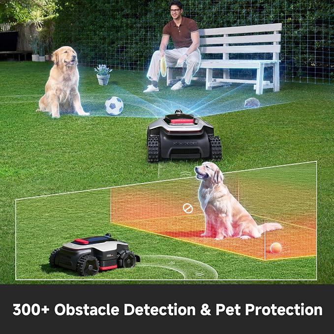 [All-Terrain Wire-Free] DREAME A3 AWD 1000 Robot Lawn Mower, 360° 3D LiDAR & AI Dual Vision Smart Robotic Mower for 0.25 Acre, 80% Slopes & 45min Fast Charge