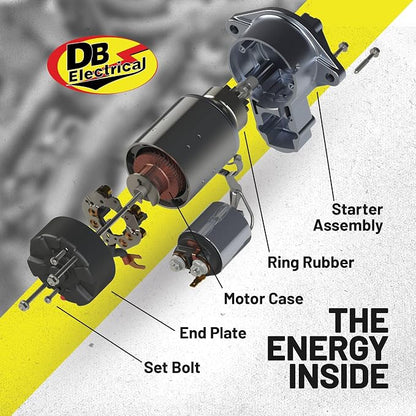 DB Electrical 410-22003 Starter Compatible with/Replacement for Briggs & Stratton, John Deere, and United Tech, Starter Motor for Lawn Mower, Agricultural Machinery, and Heavy Equipment