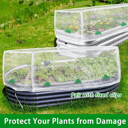 2 Pack Garden Netting for Raised Beds, 6x3 FT Mesh Plant Covers with Drawstring for Garden Protection, Raised Bed Bird Netting Pest Barrier Screen for Protecting Vegetables Fruits Flowers Crops