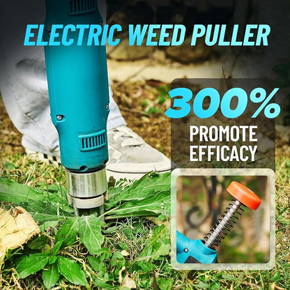 Seesii Electric Stand Up Weed Puller Tool with 20000RPM High-Torque Motor, TD4000 Battery Powered Garden Weeder Total 4000mAh, 3-Claw Steel Head for Smooth Weeding,Gift for Garden Enthusiasts