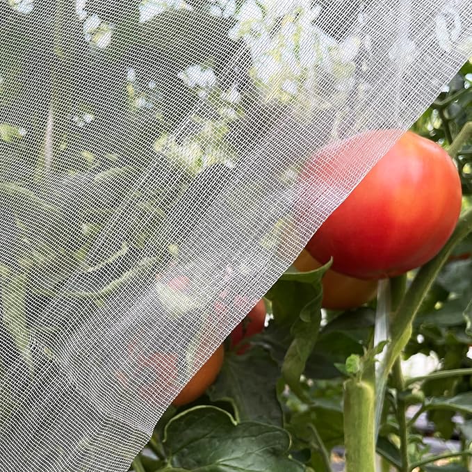 Garden Netting 4x10ft for Plants - Ultra Fine Mesh Bug Insect Barrier | Fine Netting for Vegetable Garden Raised Bed, Blocks Aphids Cabbage Moth, Greenhouse Row Cover, Reusable Plant Protection