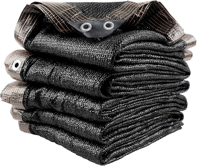 Shade Cloth, 30FT X 30FT 50% Black Outdoor Woven Sun Shade with Grommets, Durable Breathable Netting Shading Antifreezing for Patio, Garden, DIY Home, Plants Cover, Greenhouse, Dog Kennel