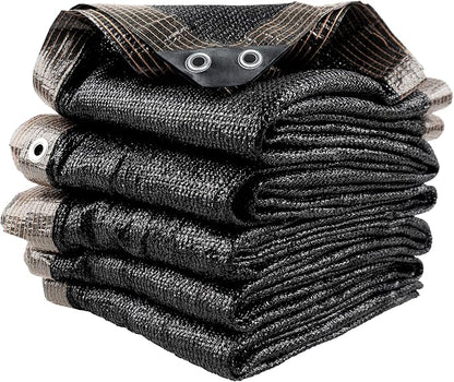 Shade Cloth, 30FT X 30FT 50% Black Outdoor Woven Sun Shade with Grommets, Durable Breathable Netting Shading Antifreezing for Patio, Garden, DIY Home, Plants Cover, Greenhouse, Dog Kennel