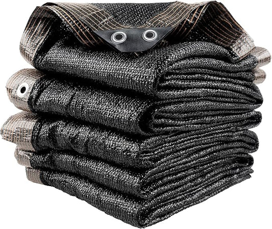 Shade Cloth, 30FT X 50FT 50% Black Outdoor Woven Sun Shade with Grommets, Durable Breathable Netting Shading Antifreezing for Patio, Garden, DIY Home, Plants Cover, Greenhouse, Dog Kennel