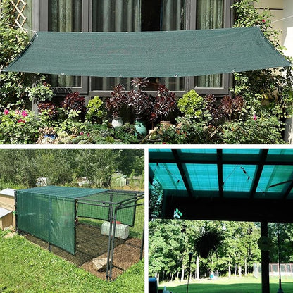 Shade Cloth, 14FT X 20FT 50% Green Outdoor Woven Sun Shade with Grommets, Durable Breathable Netting Shading Antifreezing for Patio, Garden, DIY Home, Plants Cover, Greenhouse, Dog Kennel