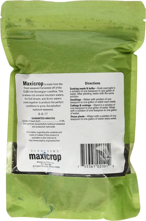 MaxiCrop Pure Seaweed Extract Soluble Powder 0-0-17, 10.7-Ounce