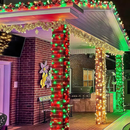 Joomer Christmas String Lights - 100FT 300LED Plug-in RGB String Lights | with Remote, Waterproof Outdoor Indoor with Timer Memory Function for Tree, Yard, Christmas Decor (Non-Connectable)