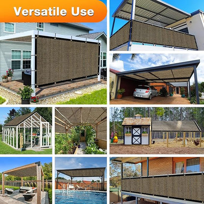 Artpuch Outdoor Pergola Shade Cover 12x23 FT Sun Shade Cloth with Grommets Mocha 90% UV Protection Canopy Patio Privacy Screen (Customized Available)