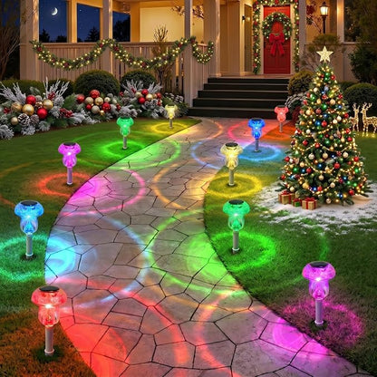Benany Solar Lights Outdoor, 8 Pack Mushroom Lights Outside Waterproof, Solar Powered LED Lighting for Garden, Yard, Landscape, Path, Pathway, Lawn, Walkway, Driveway, Backyard Decor (Color Changing)