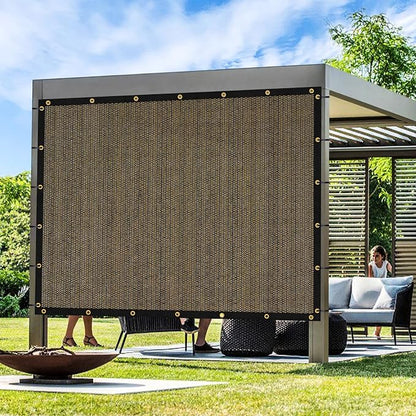Artpuch Outdoor Pergola Shade Cover 14x19 FT Sun Shade Cloth with Grommets Mocha 90% UV Protection Canopy Patio Privacy Screen (Customized Available)