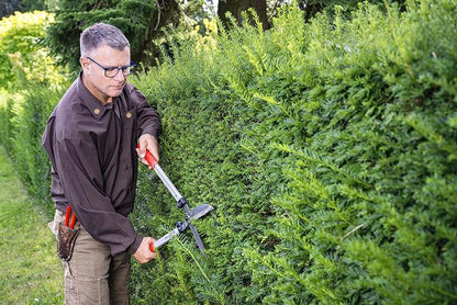 FELCO F250-63 Swiss Made Hedge Shears for Gardening – 25" Lightweight Precision Clippers for Shrub Trimming | Hedge Scissors | Trimmer Tool with Chromed Carbon Blades | I-Beam Handles