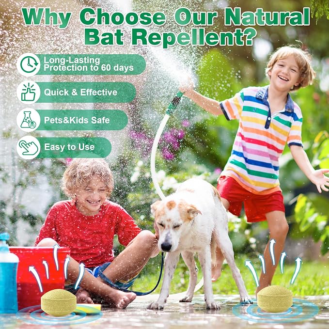 36 Pack Peppermint Oil Bat and Bird Repellent, Natural Eagle Repellent for Attic Indoor Outdoor Patio Garden Porch, Pet and Family Safe, Ready to Use, Yellow