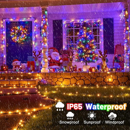 100FT 300 LED Color Changing Christmas Lights, Warm White & Multicolor Christmas Tree Lights with Remote, Waterproof String Light for Outside Indoor Home Patio Yard Party Garden Holiday Decorations
