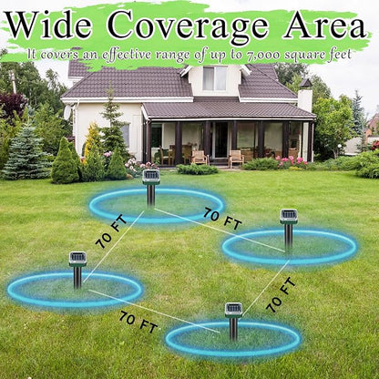 Mole Repellent Solar Powered, Snake Vole Repellent Outdoor Waterproof,Upgraded Ultrasonic Deterrent Groundhog Squirrel Gopher Deer and Chipmunk for Garden Lawns & Yard,10 Pack