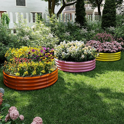 ZFHgarden Galvanized Metal Planter Raised Garden Bed Kit for Gardening Outdoor，4x2x1ft 2 Planter Grow Garden Box Raised Flower Bed，Long Vegetable Clearance Herb Raised Garden Beds for Gardening Metal
