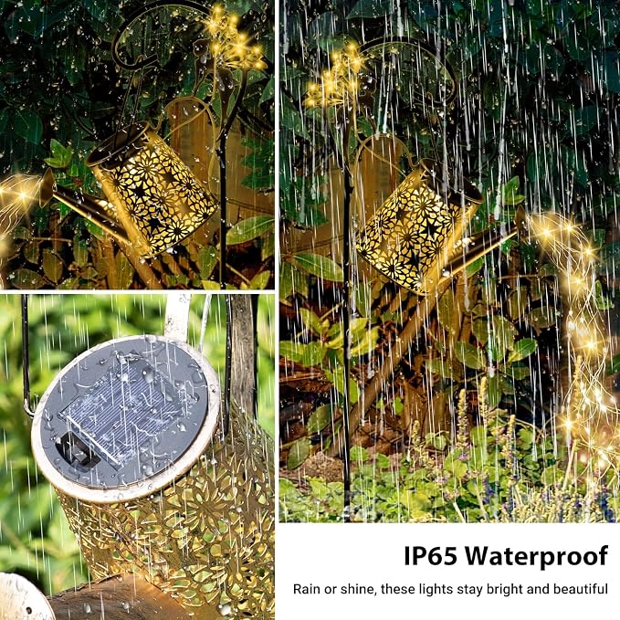 SRNPMIU Solar Watering Can Light, Solar Outdoor Decorative,Garden Decor Lights for Yard, IP65 Waterproof Hanging Lantern Landscape Lights, Garden Gifts for Mom, Grandma Women Birthday